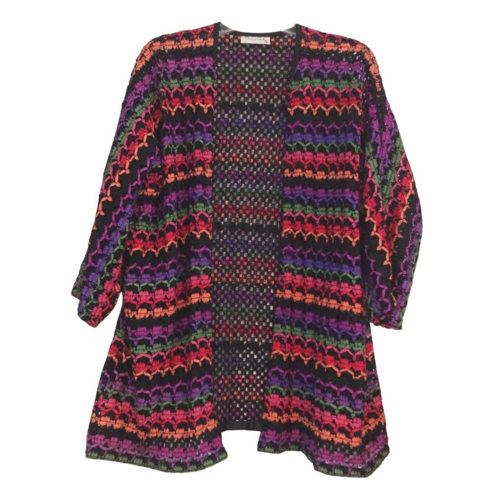 Oscar de la Renta Vintage 70s open jacket cardigan sz L